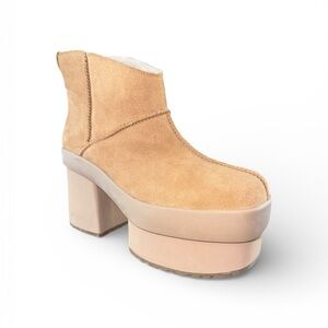 UGG CLASSIC NEW HEIGHTS 3" PLATFORM MINI BOOTS, WOMEN US 10 NEW